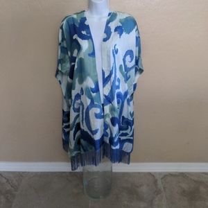 NWT CHICO'S SILK RUANA WRAP